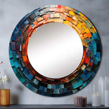 Colorful Vinyl Record Vinyl Mosaic III - Fashion Wall Mirror