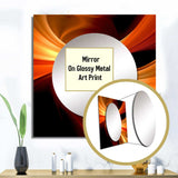 Orange Abstract Warm Fractal Design I - Abstract Wall Mirror