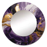 Purple and Gold Liquid Magic II - Abstract Wall Mirror