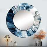 Blue Grey Ethereal Elixir I - Abstract Wall Mirror