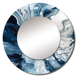 Blue Grey Ethereal Elixir I - Abstract Wall Mirror