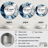 Blue Grey Ethereal Elixir I - Abstract Wall Mirror