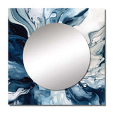 Blue Grey Ethereal Elixir I - Abstract Wall Mirror