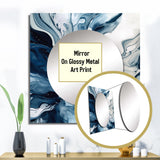 Blue Grey Ethereal Elixir I - Abstract Wall Mirror