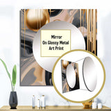 Gold and Black Mystic M?lange I - Abstract Wall Mirror