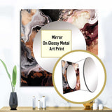 Pink Black Chromatic Agate I - Abstract Wall Mirror