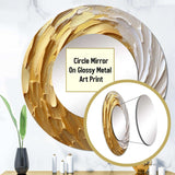 Gold and Cream Enchanted Whirls I - Abstract Wall Mirror