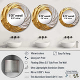 Gold and Cream Enchanted Whirls I - Abstract Wall Mirror