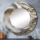 Cream Spiral Nebula I - Abstract Wall Mirror