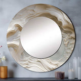 Cream Spiral Nebula II - Abstract Wall Mirror