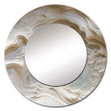 Cream Spiral Nebula II - Abstract Wall Mirror