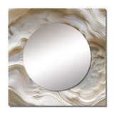 Cream Spiral Nebula II - Abstract Wall Mirror