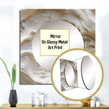 Cream Spiral Nebula II - Abstract Wall Mirror