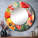 Vibrant Poppies I - Floral Wall Mirror