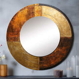 Bronze Brilliance Symetry - Abstract Wall Mirror