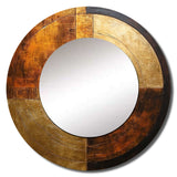 Bronze Brilliance Symetry - Abstract Wall Mirror