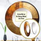 Bronze Brilliance Symetry - Abstract Wall Mirror