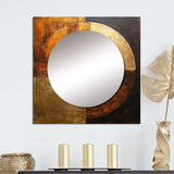 Bronze Brilliance Symetry - Abstract Wall Mirror