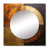 Bronze Brilliance Symetry - Abstract Wall Mirror