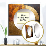 Bronze Brilliance Symetry - Abstract Wall Mirror