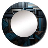 Onyx Opulence Vector - Abstract Wall Mirror