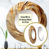 Brown Gilded Mocha Spiral - Abstract Wall Mirror