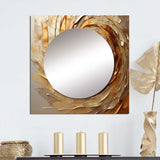 Brown Gilded Mocha Spiral - Abstract Wall Mirror