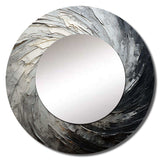 Grey Black Meditative Movement - Abstract Wall Mirror