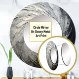 Grey Black Meditative Movement - Abstract Wall Mirror