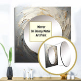 Grey And Gold Mystical Spirals - Abstract Wall Mirror