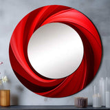 Red Perpetual Pulse Vortex - Abstract Wall Mirror