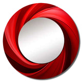 Red Perpetual Pulse Vortex - Abstract Wall Mirror