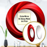 Red Perpetual Pulse Vortex - Abstract Wall Mirror