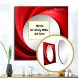 Red Perpetual Pulse Vortex - Abstract Wall Mirror