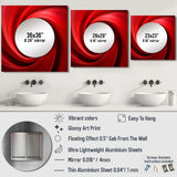 Red Perpetual Pulse Vortex - Abstract Wall Mirror