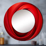 Red Perpetual Pulse Vortex I - Abstract Wall Mirror