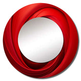 Red Perpetual Pulse Vortex I - Abstract Wall Mirror