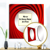 Red Perpetual Pulse Vortex II - Abstract Wall Mirror