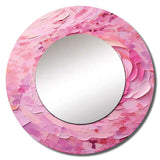 Pink Radiant Revolution Spiral - Abstract Wall Mirror