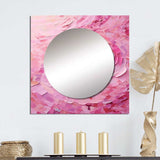 Pink Radiant Revolution Spiral - Abstract Wall Mirror