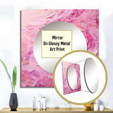 Pink Radiant Revolution Spiral - Abstract Wall Mirror