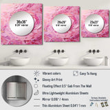 Pink Radiant Revolution Spiral - Abstract Wall Mirror