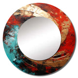 Red Blue Majestic Motion Spiral III - Abstract Wall Mirror