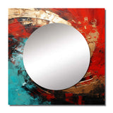 Red Blue Majestic Motion Spiral III - Abstract Wall Mirror