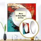 Red Blue Majestic Motion Spiral III - Abstract Wall Mirror