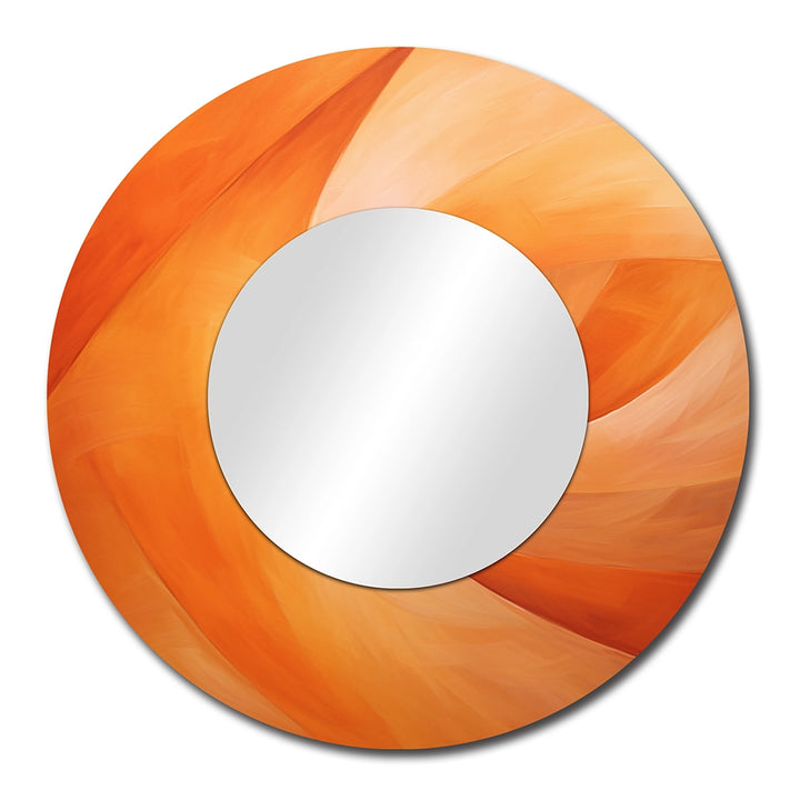 Modern Decorative Mirror - Tangerine Twist Spriral - Print on Metal