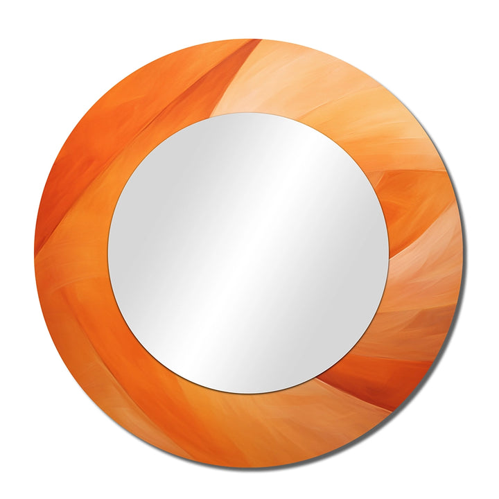 Modern Decorative Mirror - Tangerine Twist Spriral - Print on Metal
