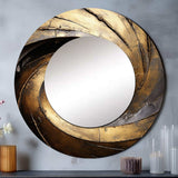 Gold Black Timeless Turn - Abstract Wall Mirror