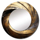 Gold Black Timeless Turn - Abstract Wall Mirror