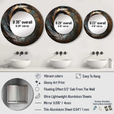 Bronze Whirling Wisdom Vortex I - Abstract Wall Mirror